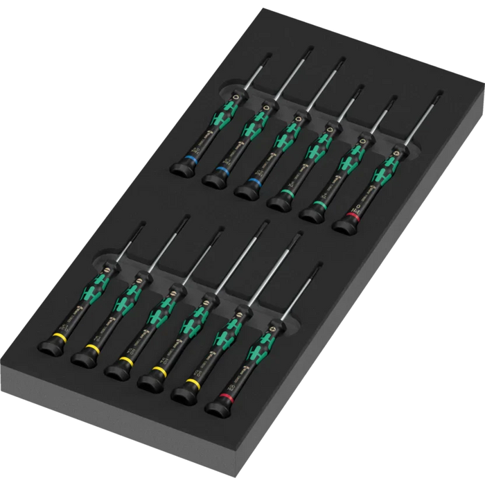 Wera 9716 Foam Insert Kraftform Micro Screwdriver Set 2 13 Piece 150107