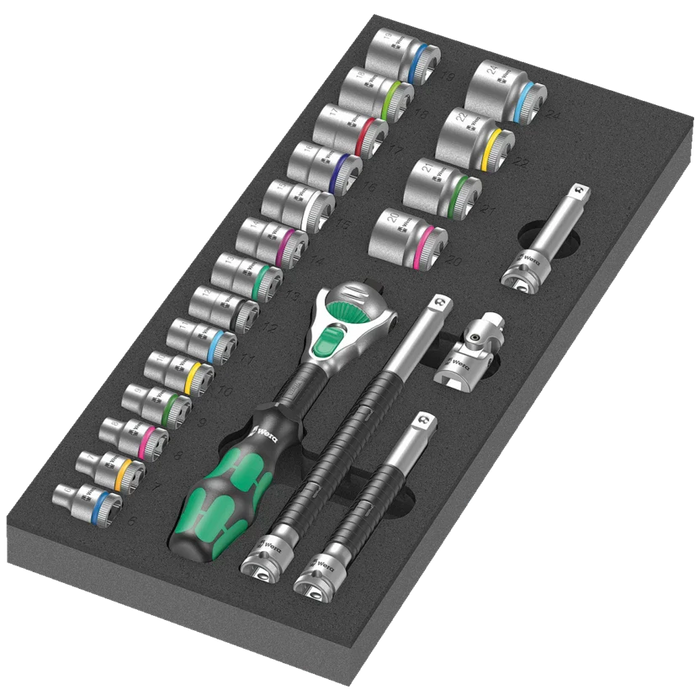 Wera 9706 Tool Rebel Roller Cabinet Stainless 2 with Tool Assortment, 191 Piece 150136