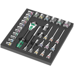 Wera 9705 Tool Rebel Roller Cabinet Stainless 1 with Tool Assortment, 177 Piece 150135