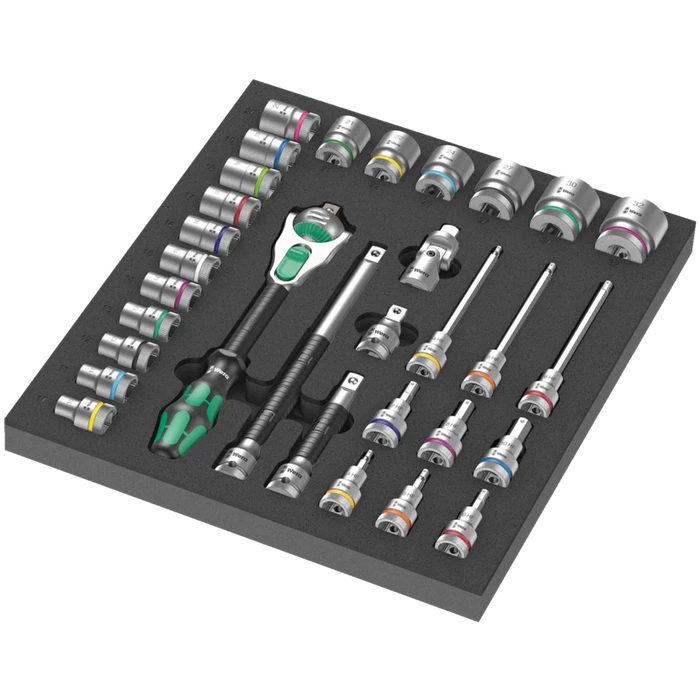 Wera 9705 Tool Rebel Roller Cabinet Stainless 1 with Tool Assortment, 177 Piece 150135