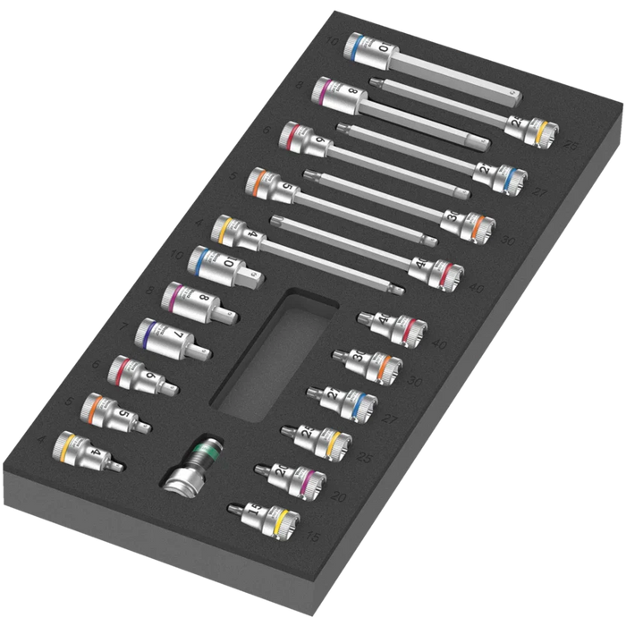 Wera 9706 Tool Rebel Roller Cabinet Stainless 2 with Tool Assortment, 191 Piece 150136
