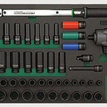 Toptul 46pc 1/2in Dr. Torque Wrench & Air Impact Wrench Socket Set (Modular Insert Tray System)