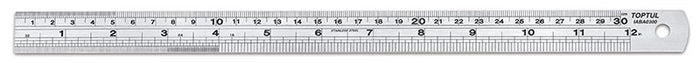 Toptul Stainless Steel Straight Ruler 15cm / 6