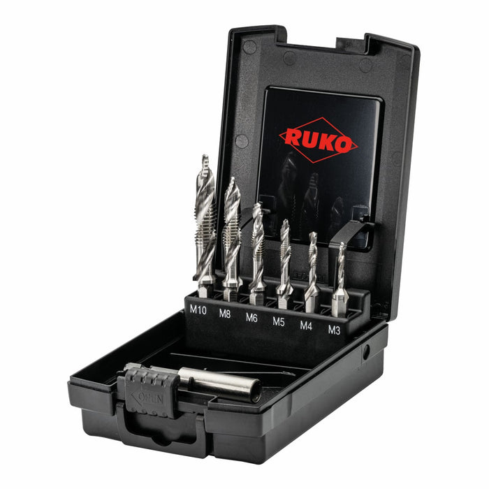 Ruko Ultimatecut Combi Machine HSS Tap Bit Set M3-M10 7 Piece