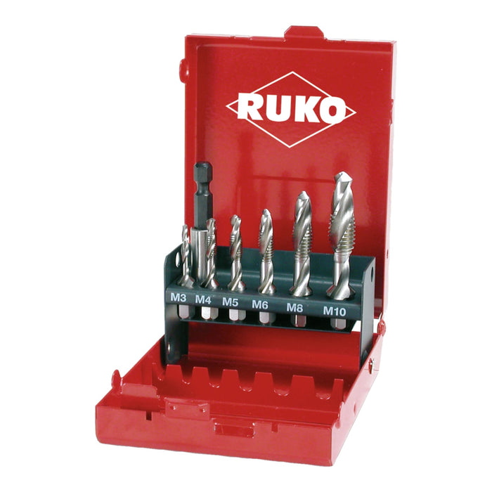 RUKO Combined Machine Drill Tap Sets 'Long Series' HSS