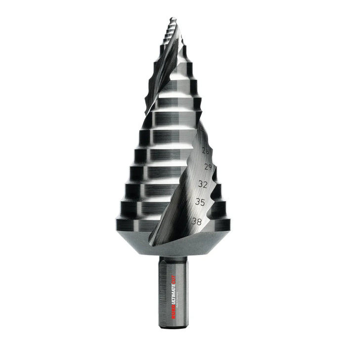 Ruko Ultimatecut Step Drill Set HSSE-Co 5 Spiral Fluted with Flowstep Tip 9-38mm