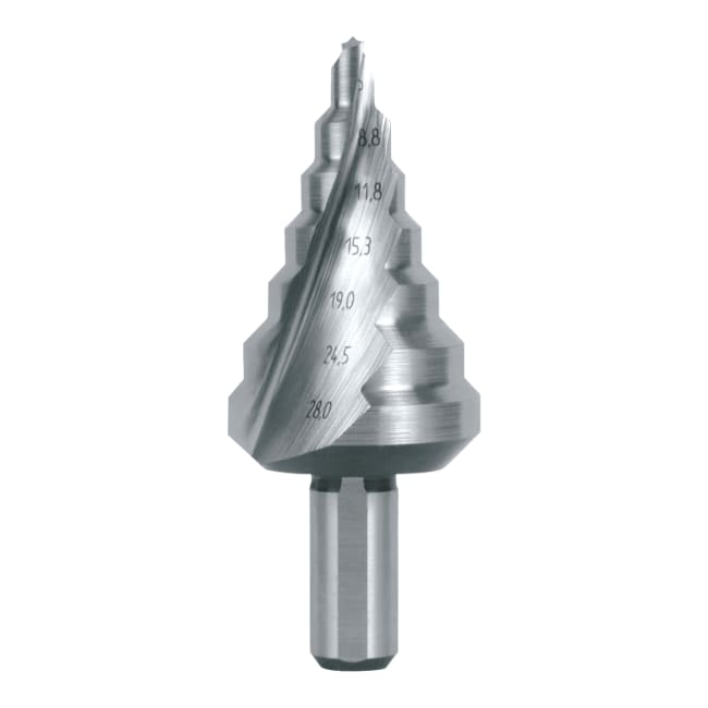 RUKO Step Drills HSS Spiral Fluted With Split Point No. 7