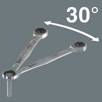 Wera 6000/6002 Joker 6 Set 1 Ratcheting Combination/Double Open-Ended Wrench Set 6 Piece 020022