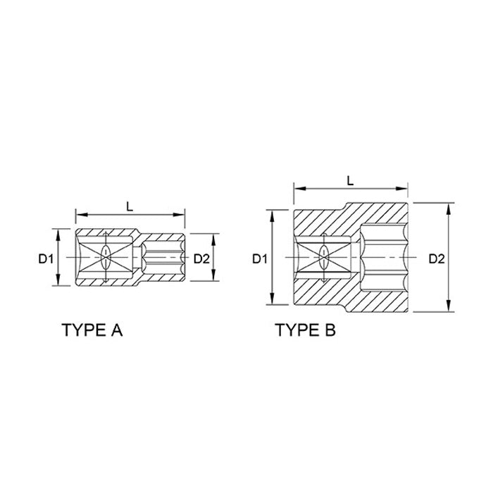 Toptul 6 Point CR-V Socket 1/4in Dr. x 10mm x 25mm