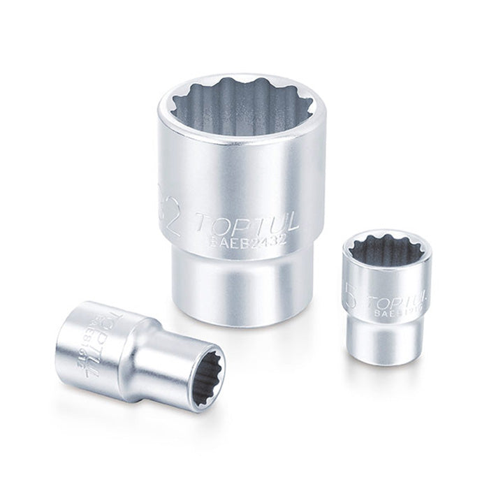 Toptul 12 Point CR-V Socket 3/8in Dr. x 14mm x 28mm