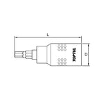 Toptul VDE Hex Bit Socket 1/2in Dr. x 5mm