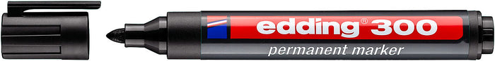 edding e-300 Permanent Marker, Black