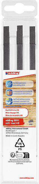 edding e-8891 Refill Leads HB 6 Piece Set