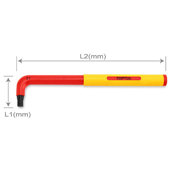 Toptul VDE 4mm Insulated Extra Long Hex Key Wrench AGAE0417V4
