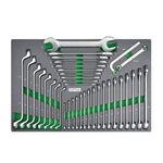 Toptul 37pc Combination Double Open End & Double Ring Wrench Set (Modular Insert Tray System)