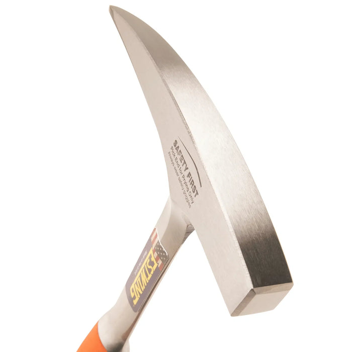 Estwing 22 Oz Rock Pick Pointed Tip with Orange Shock Reduction Grip