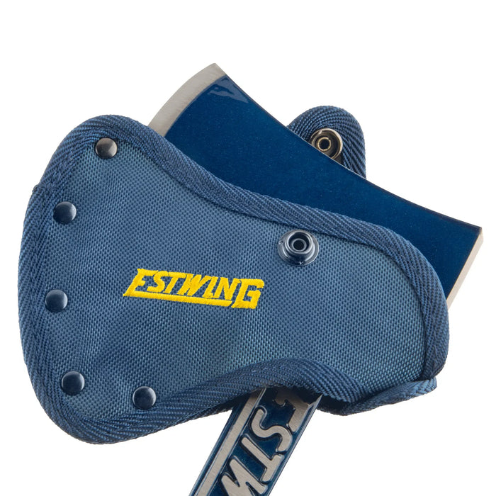 Estwing 15in Camper's Axe with Tent Stake Puller (Blue)