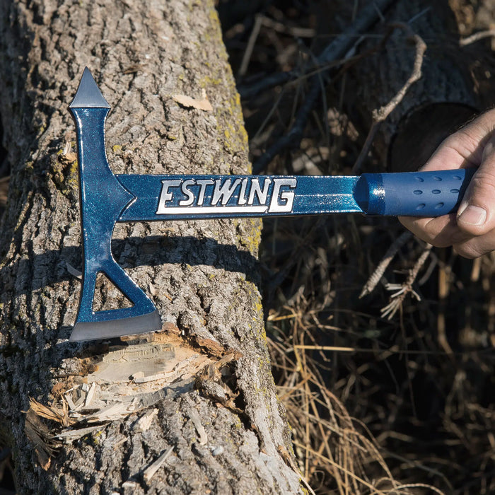 Estwing Black Eagle Tomahawk Axe with Blue Shock Reduction Grip