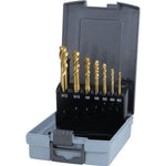 RUKO 7 Piece Machine Spiral Taps Type C HSS TiN in Plastic Case