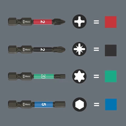 Wera 855/4 Impaktor DC Pozi Bit PZ 2x50mm 073961