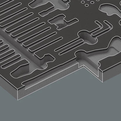 Wera 9753 Foam Insert Kraftform Kompakt Maintenance Set 1, 45 Piece 150153