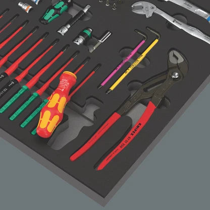 Wera 9753 Foam Insert Kraftform Kompakt Maintenance Set 1, 45 Piece 150153