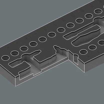 Wera 9827 Foam Insert 8007 A VDE Zyklop VDE Ratchet Set 1 1/4
