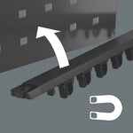 Wera 9611 Magnetic Rail for up to 9 Kraftform Screwdrivers 30 x 400mm (No Tools) 136414