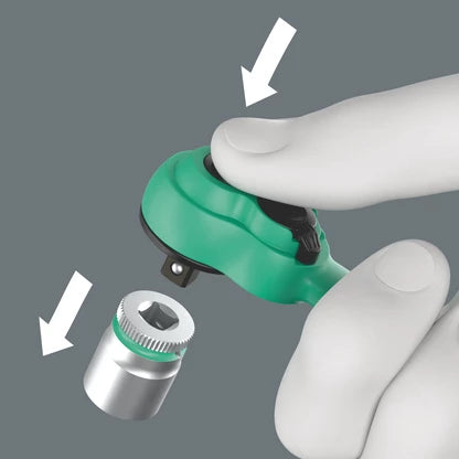 Wera 8100 SA 14 Zyklop Comfort Ratchet Set with Reversing Lever 1/4