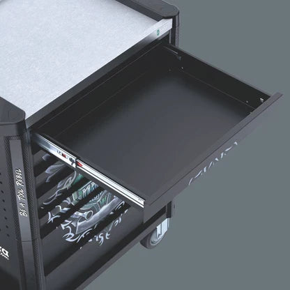Wera 9705 Tool Rebel Roller Cabinet Stainless 1 with Tool Assortment, 177 Piece 150135