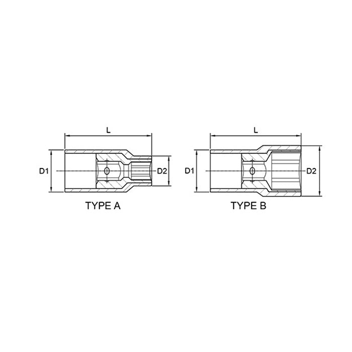 Toptul VDE Insulated 6pt Socket 1/2in Dr. x 32mm