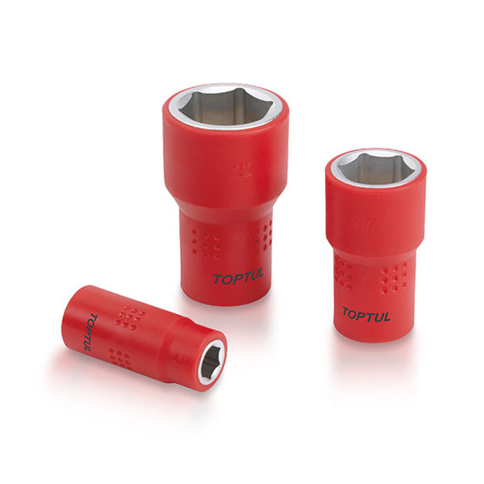 Toptul VDE Insulated 6pt Socket 1/2in Dr. x 19mm