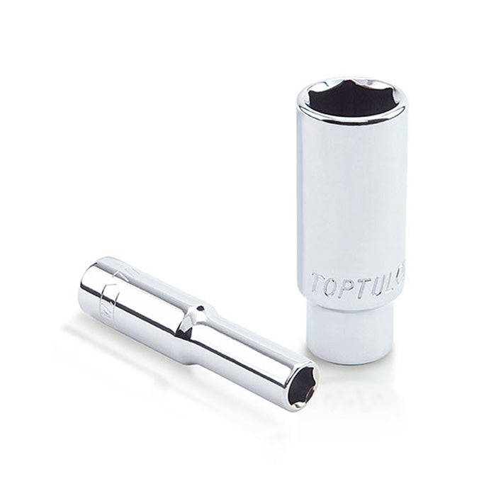 Toptul 6 Point CR-V Deep Socket 1/4in Dr. x 3/8in x 50mm