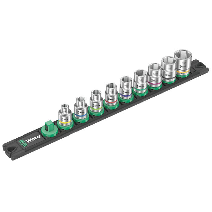 Wera Magnetic Socket Rail B Imperial 1 Zyklop Socket Set 3/8