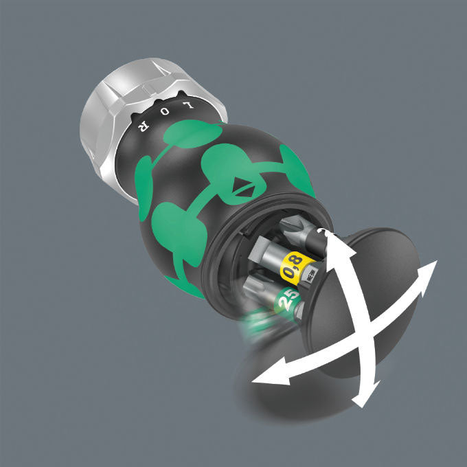 Wera Kraftform Kompakt Stubby Magazine RA 2 Bit Holding Screwdriver 008884