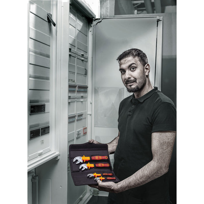 Wera 6004 Joker VDE 4 Set 1 Insulated Self-Setting Spanner Set, 4 Piece 020170