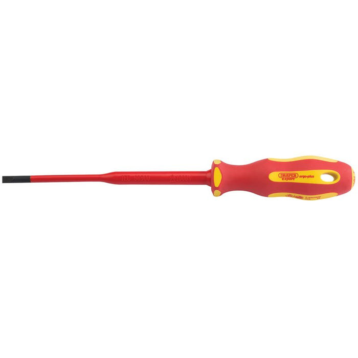 Draper Tools Ergo Plus® Slimline Plain Slot VDE Screwdriver (3.5mm x 100mm)