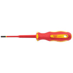 Draper Tools Ergo Plus® Slimline Plain Slot VDE Screwdriver (4.0mm x 100mm)