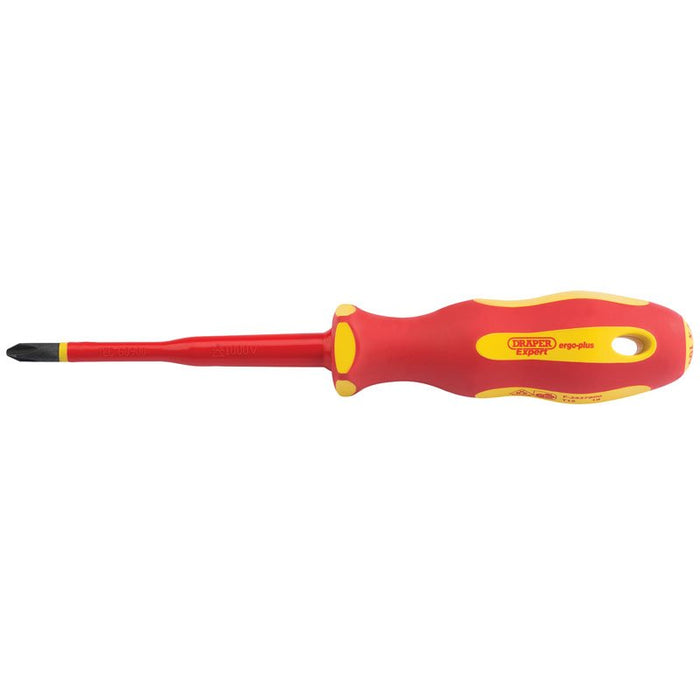 Draper Tools Ergo Plus® Slimline Cross Slot VDE Screwdriver (No:2 x 100mm)