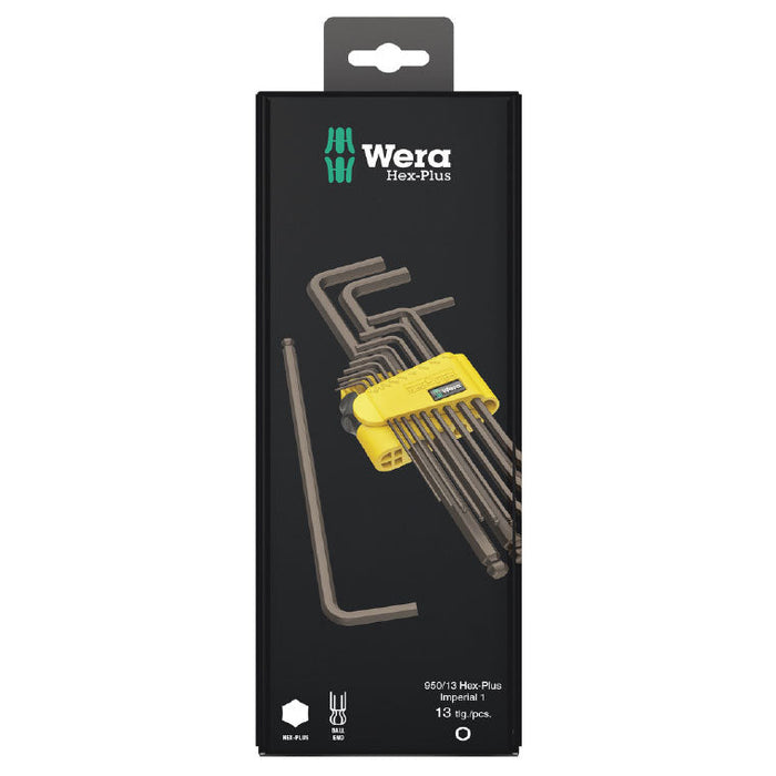 Wera 950/13 Hex-Plus Imperial 1 L-Key Set Imperial Blacklaser 13 Pce 021721