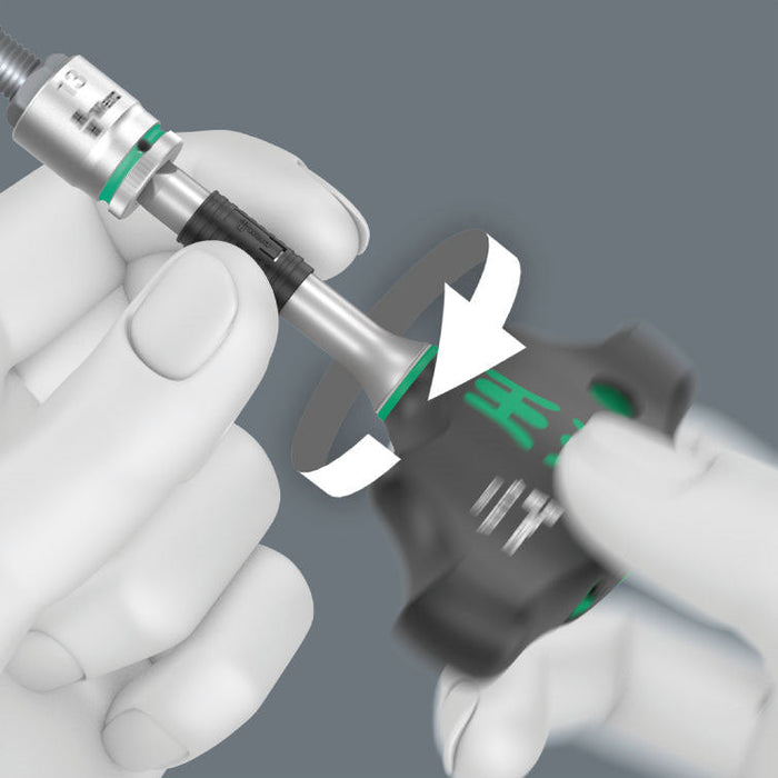 Wera 411 A RA T-Handle Adapter Screwdriver with Ratchet Function 1/4
