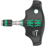 Wera 416 RA T-Handle Bitholding Screwdriver with Ratchet Function & Rapidaptor Quick-Release Chuck