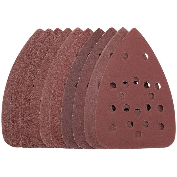 Draper Tools Ten 240 Grit Hook and Loop Tri Base Sander Sheets (140 x 140 x 93mm)