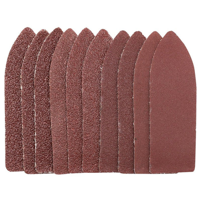 Draper Tools Ten 120 Grit Hook and Loop Finger Sander Sheets (67 x 67 x 22mm)