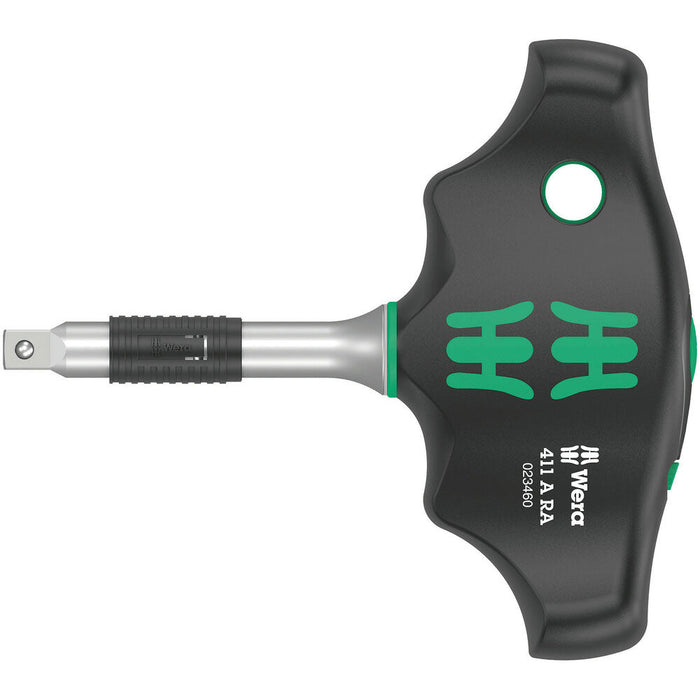 Wera 411 A RA T-Handle Adapter Screwdriver with Ratchet Function 1/4