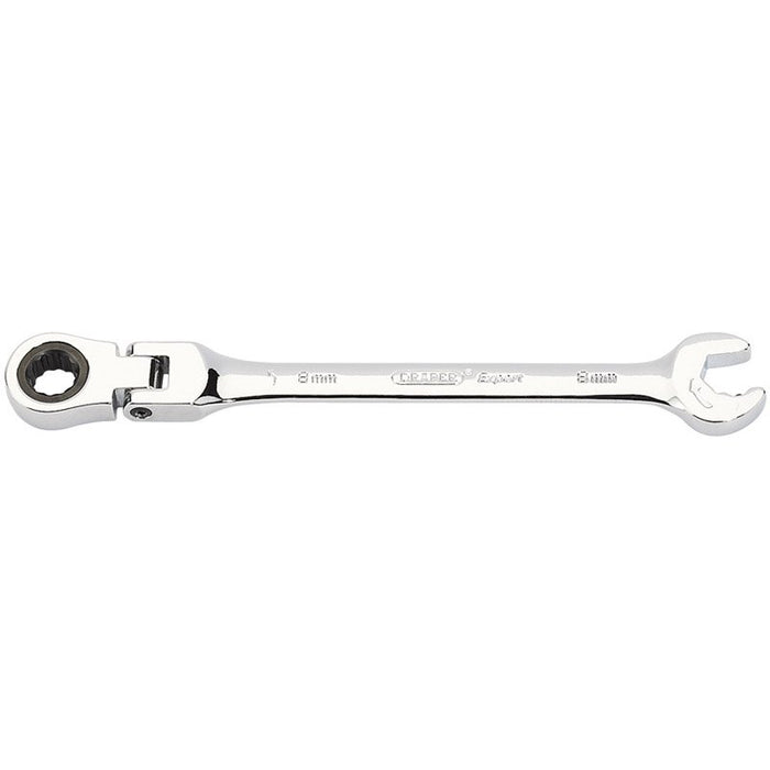 Draper Tools Metric Combination Spanner with Flexible Head and Double Ratcheting Features (8mm)