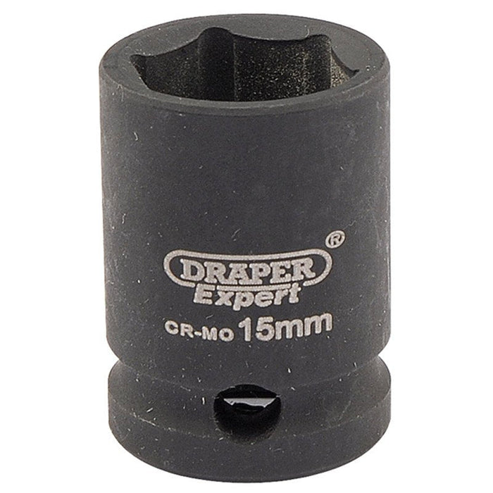 Draper Tools Expert 15mm 3/8 Square Drive Hi-Torq® 6 Point Impact Socket