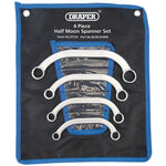 Draper Tools Half Moon (Obstruction) Ring Spanner Set (4 Piece)