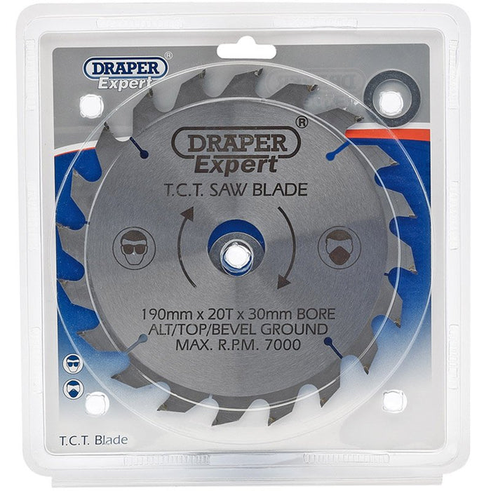 Draper Tools Expert TCT Saw Blade 190X30mmx20T