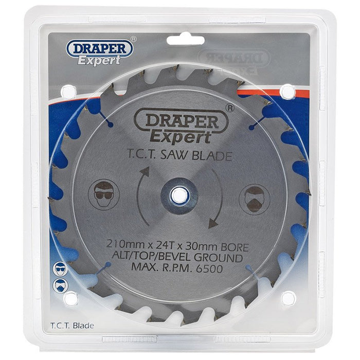 Draper Tools Expert TCT Saw Blade 210X30mmx24T